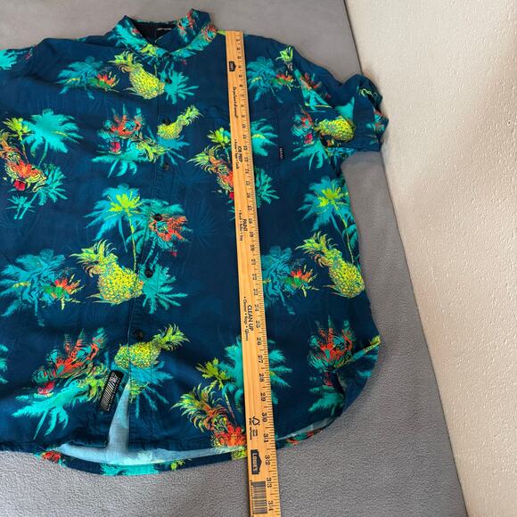 Baja Llama 121 Do One Nighthawk Button Up Hawaiian Shirt Mens XXL Blue Tigers - Picture 13 of 16